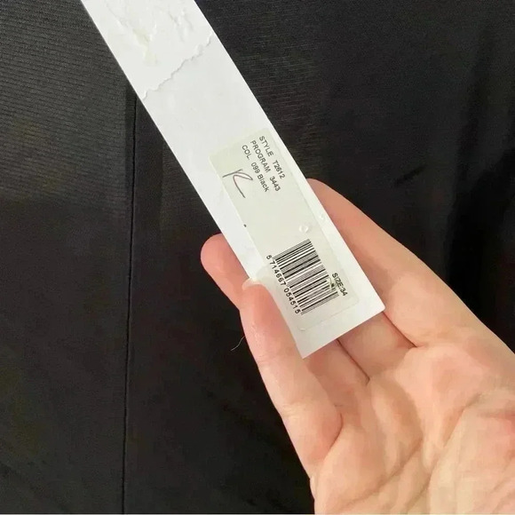 NWT Ganni Viscose Jersey Square Neck Dress LBD size 34 T2612 - Picture 10 of 13